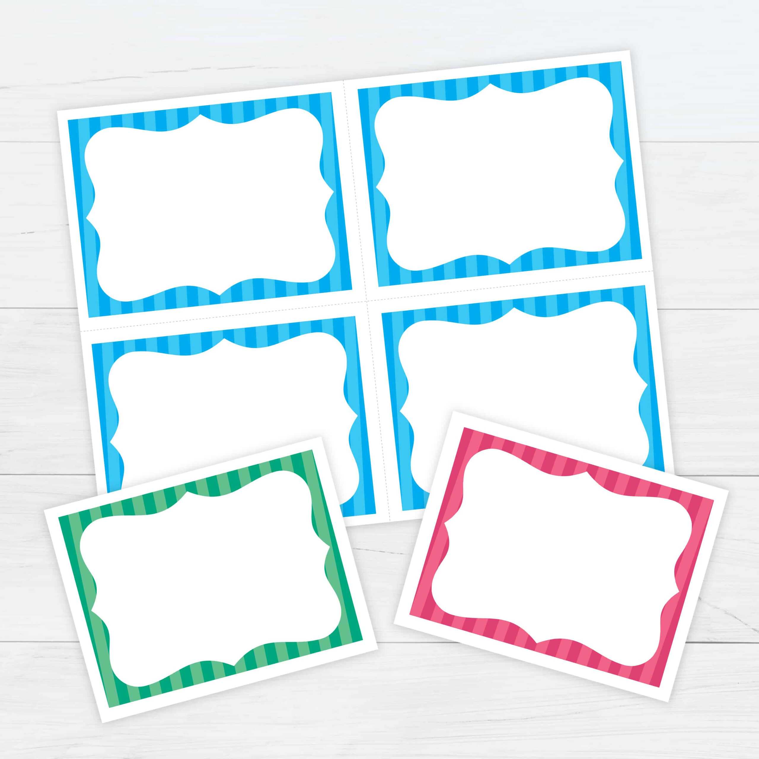 Bordered Flash cards Template 10 - Free Printable Download In Free Printable Blank Flash Cards Template