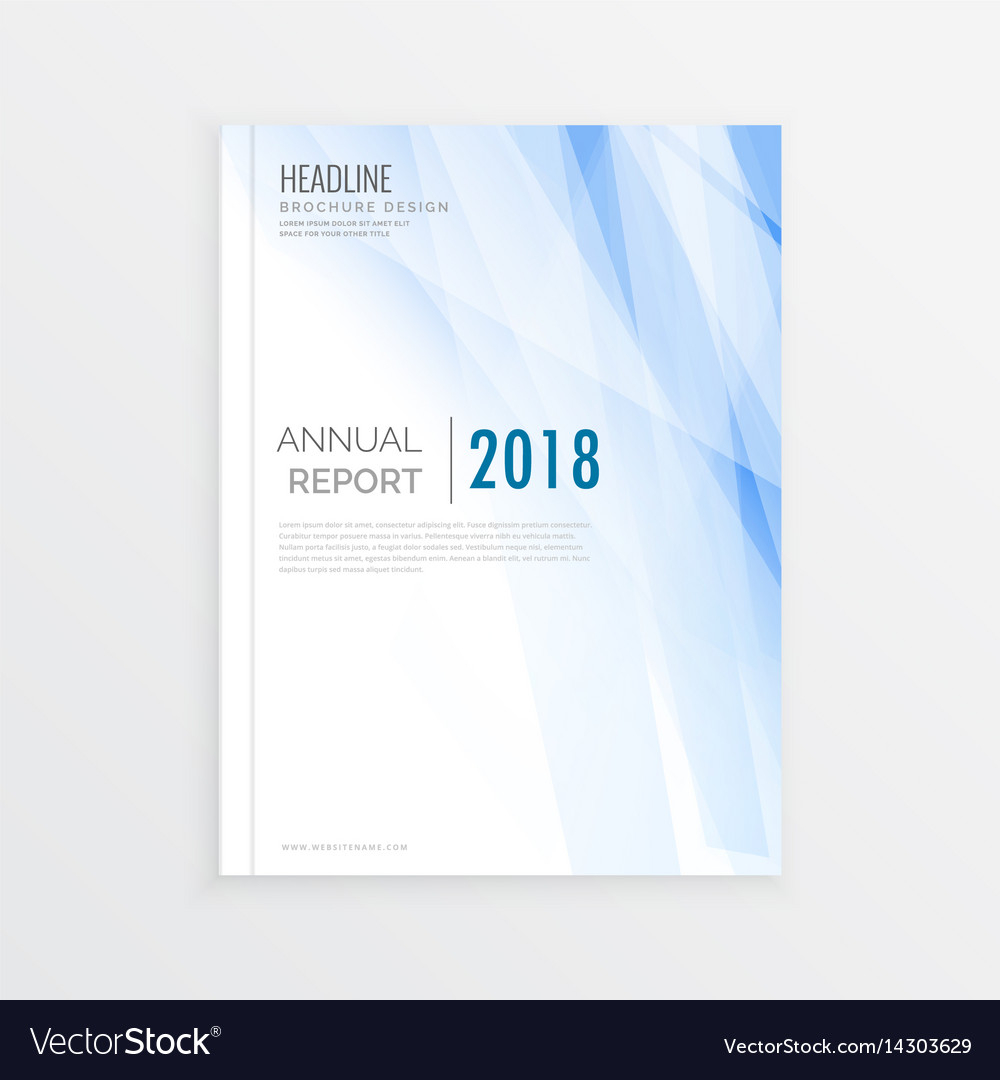 Brochure design template annual report cover Vector Image Inside Report Front Page Template