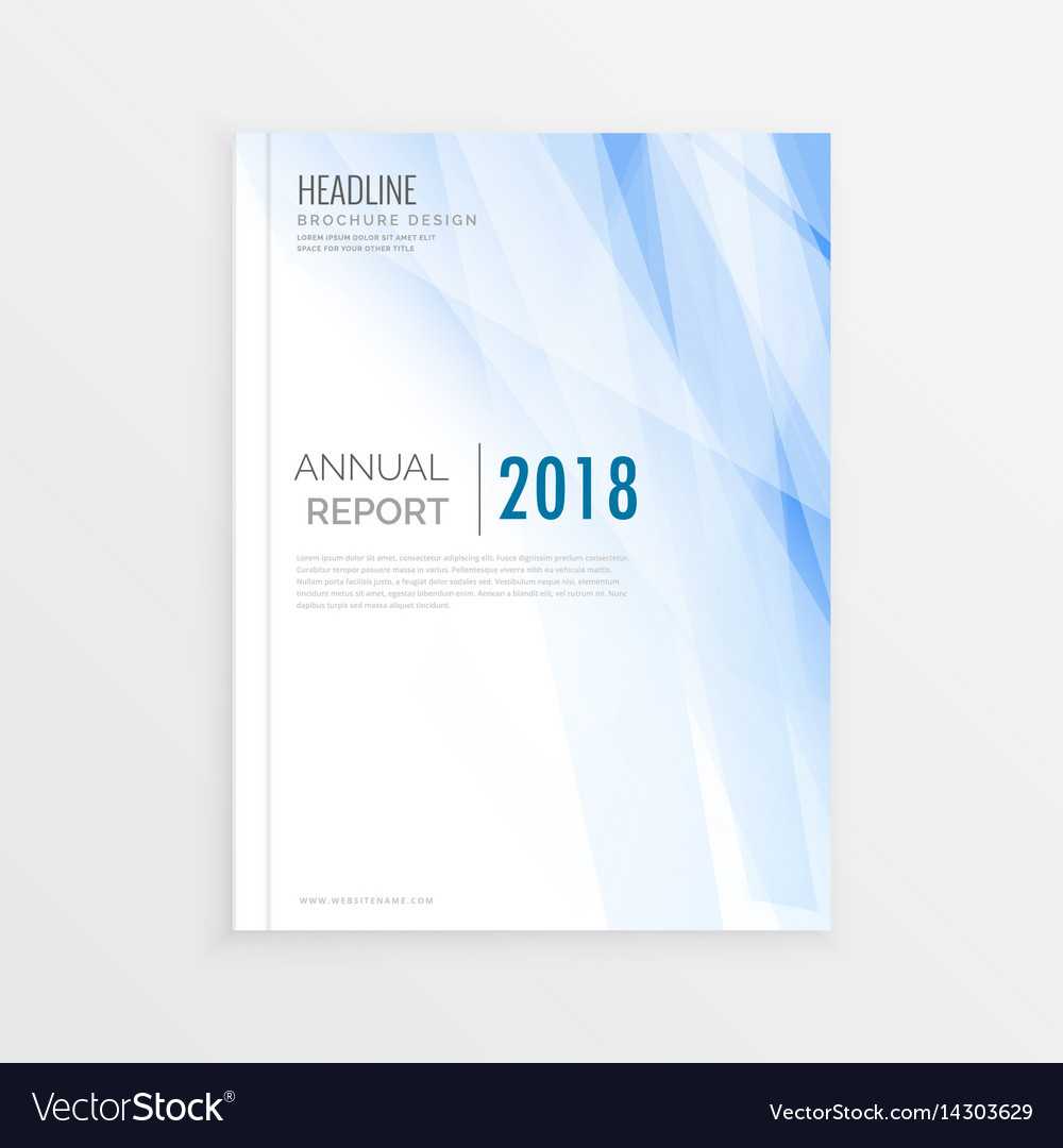 Brochure Design Template Annual Report Cover Vector Image Inside Report Front Page Template