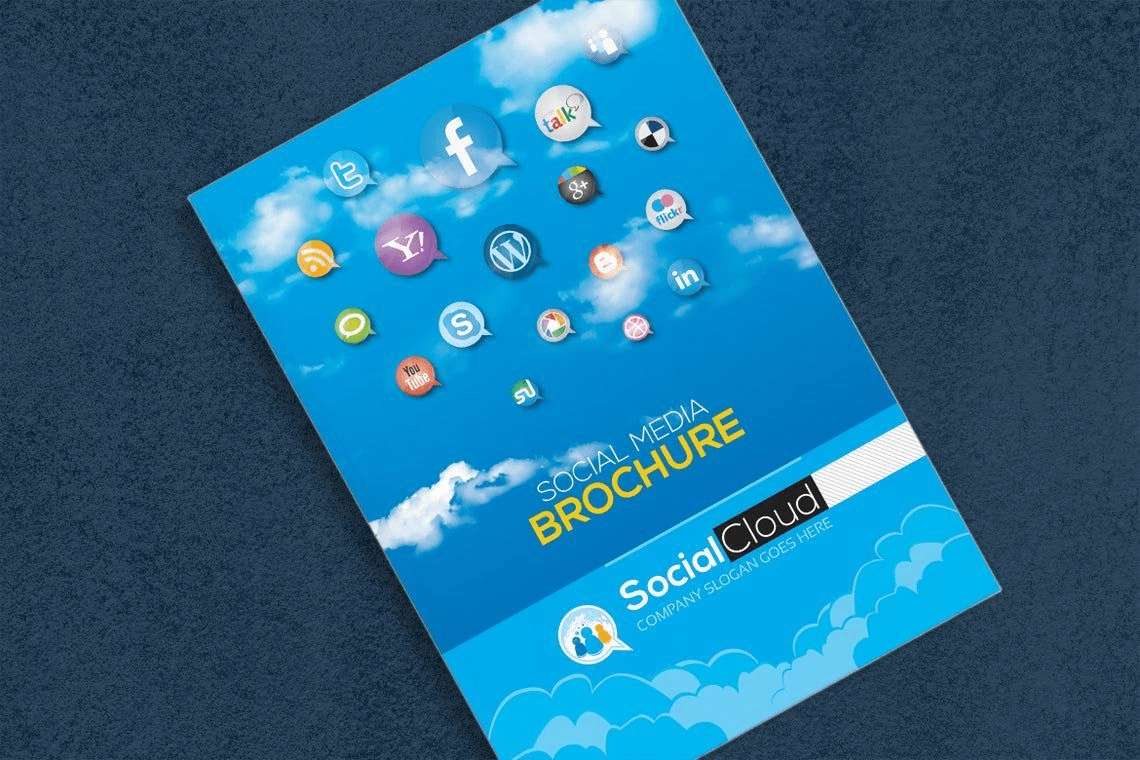 Brochure For Social Media Business Corporate Identity Template  Regarding Social Media Brochure Template