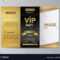 Brochure Template Invitation For Vip Party Vector Image Throughout Membership Brochure Template