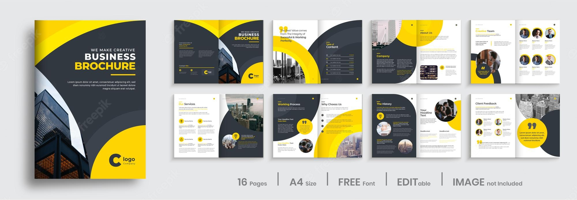 Brochure template Vectors & Illustrations for Free Download  Freepik Throughout Online Free Brochure Design Templates