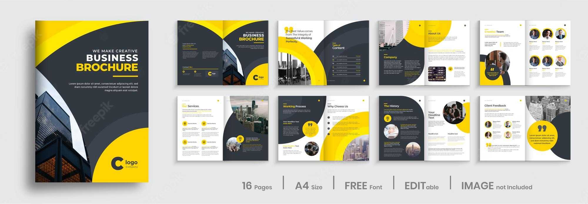 Brochure template Vectors & Illustrations for Free Download  Freepik Throughout Online Free Brochure Design Templates