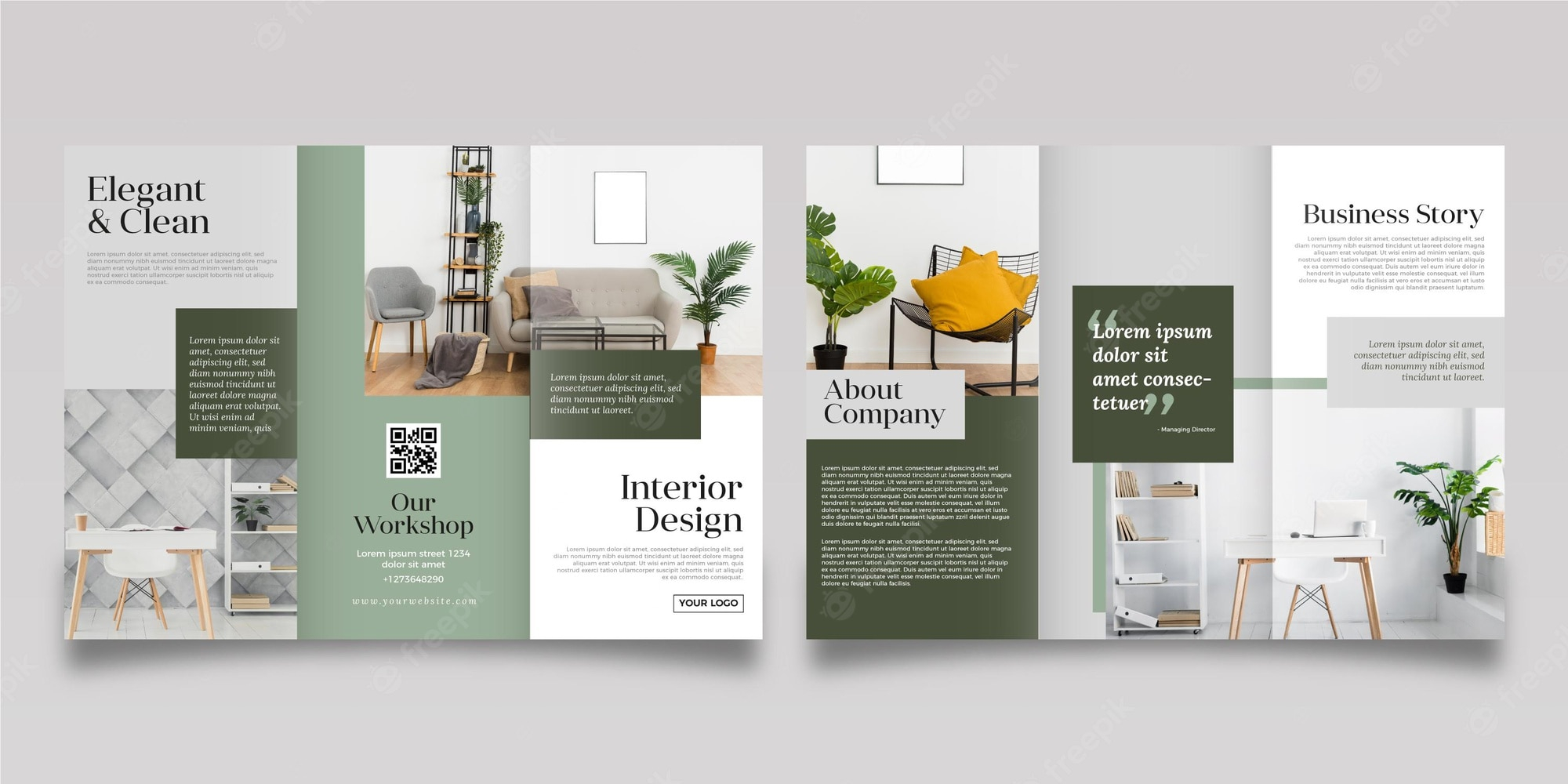 Brochure template Vectors & Illustrations for Free Download  Freepik Within Architecture Brochure Templates Free Download