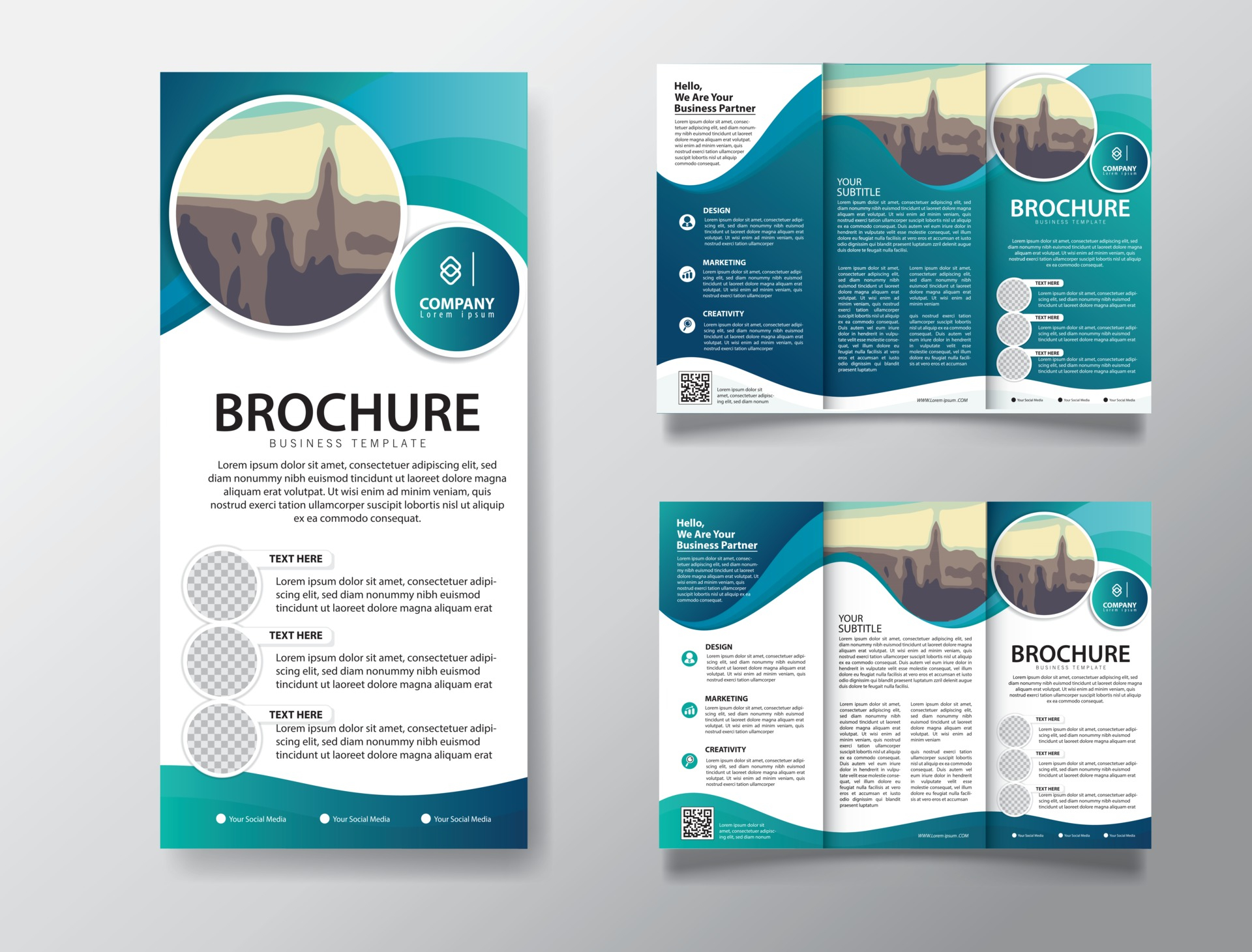 Brochure Vector Art, Icons, and Graphics for Free Download Regarding Free Illustrator Brochure Templates Download