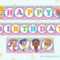 Bubble Guppies Happy Birthday Banner – Printable PDF Banner For Girls – Multicolored Throughout Bubble Guppies Birthday Banner Template