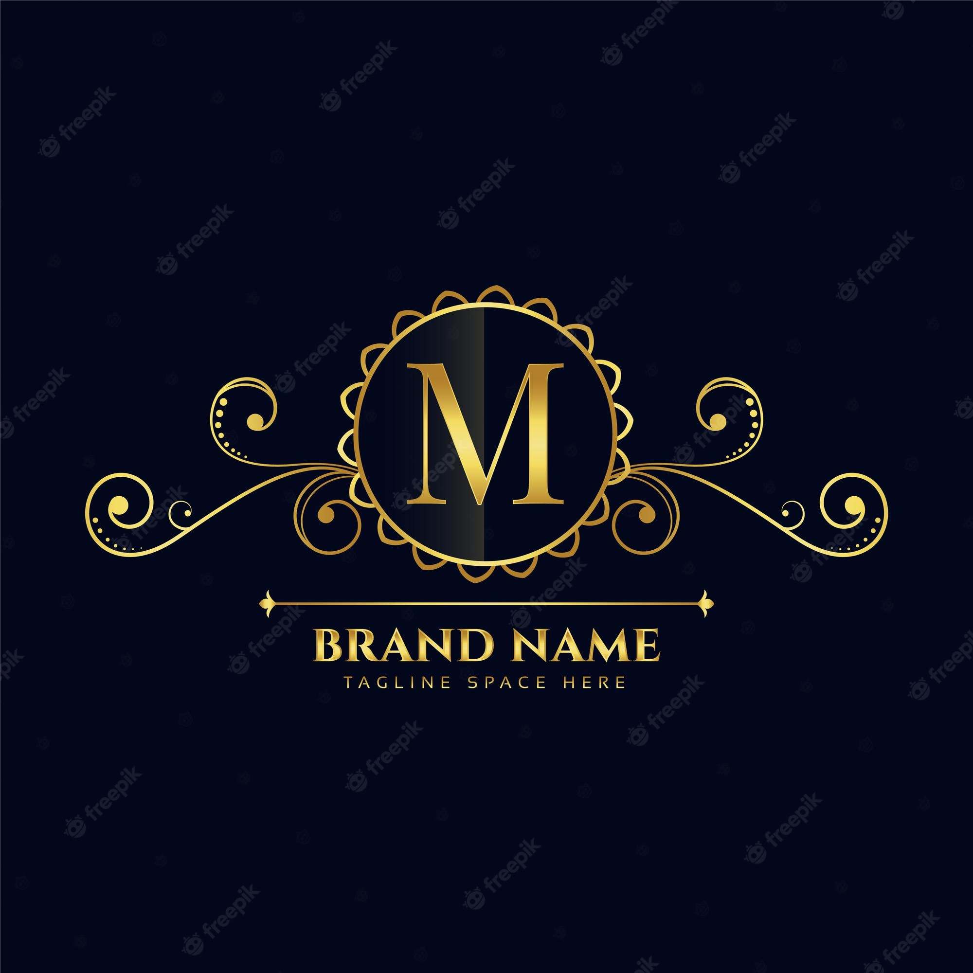 Buchstabe m luxus-logo-konzept-design  Kostenlose Vektor