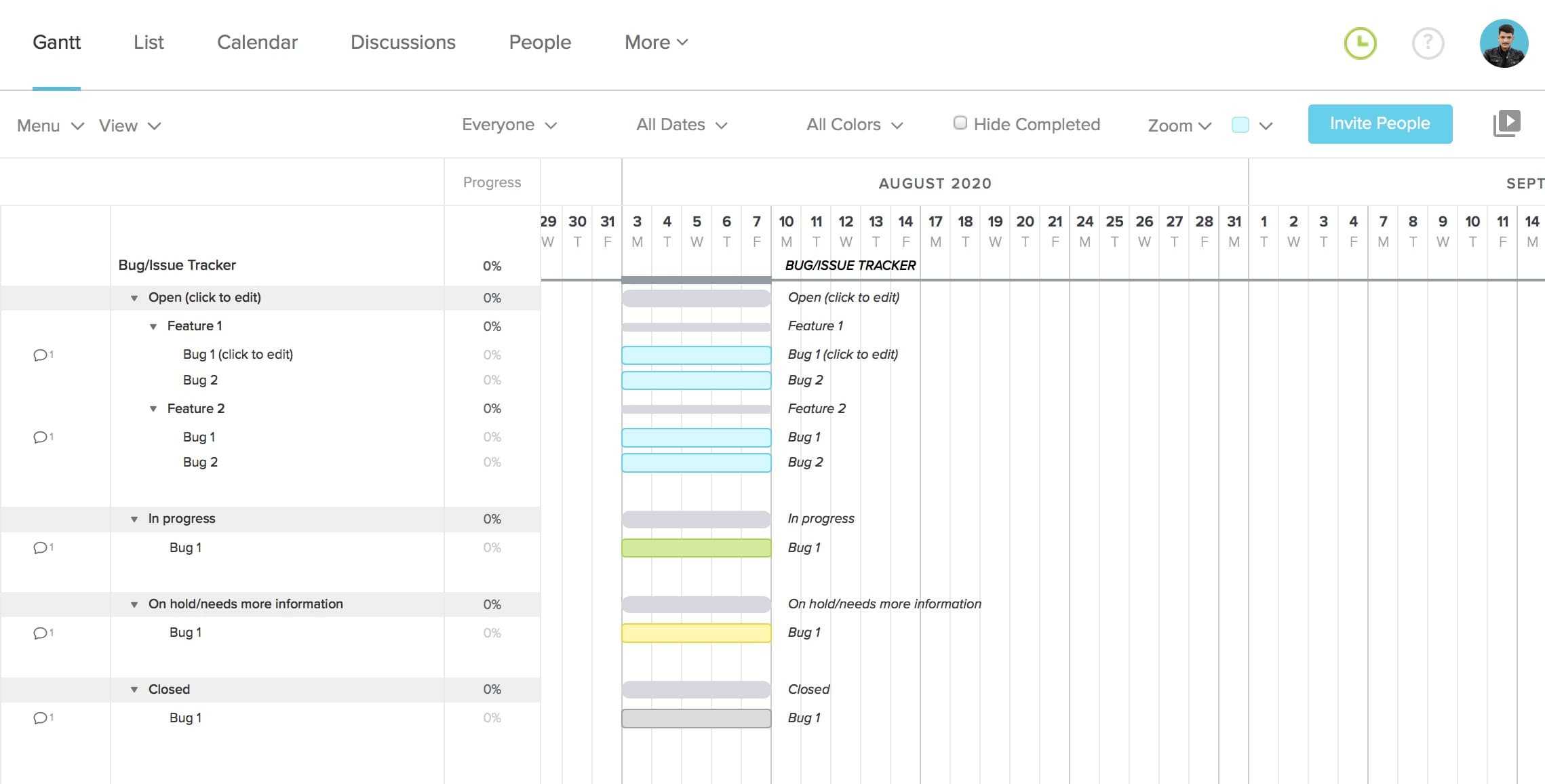 Bug Report and Issue Tracking Template  TeamGantt Intended For It Issue Report Template