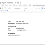 Bug Report Templates For The 10 Most Popular Issue Trackers  User  With Fault Report Template Word