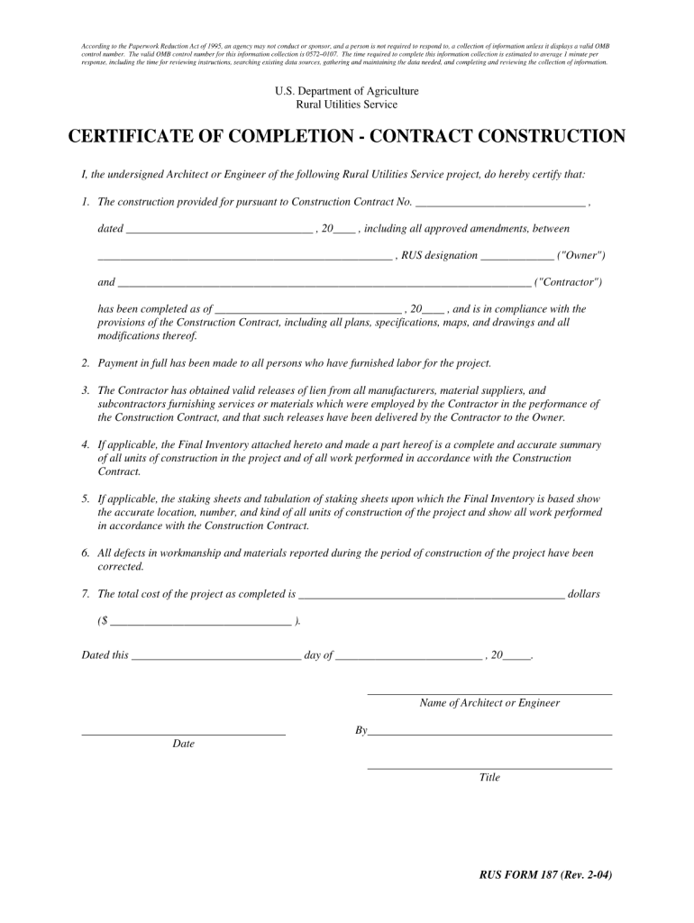 Building Completion Certificate Format - Fill Online, Printable  Intended For Construction Certificate Of Completion Template