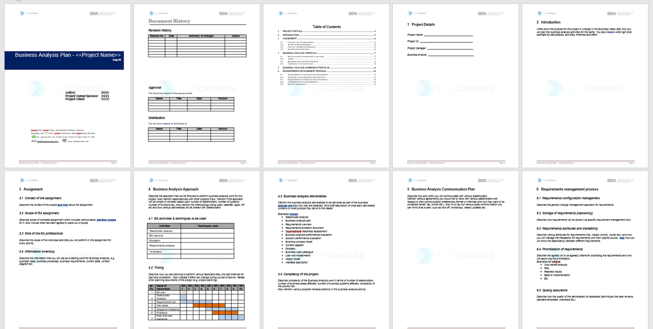 Business Analyst Templates  Ready to use Intended For Business Analyst Report Template