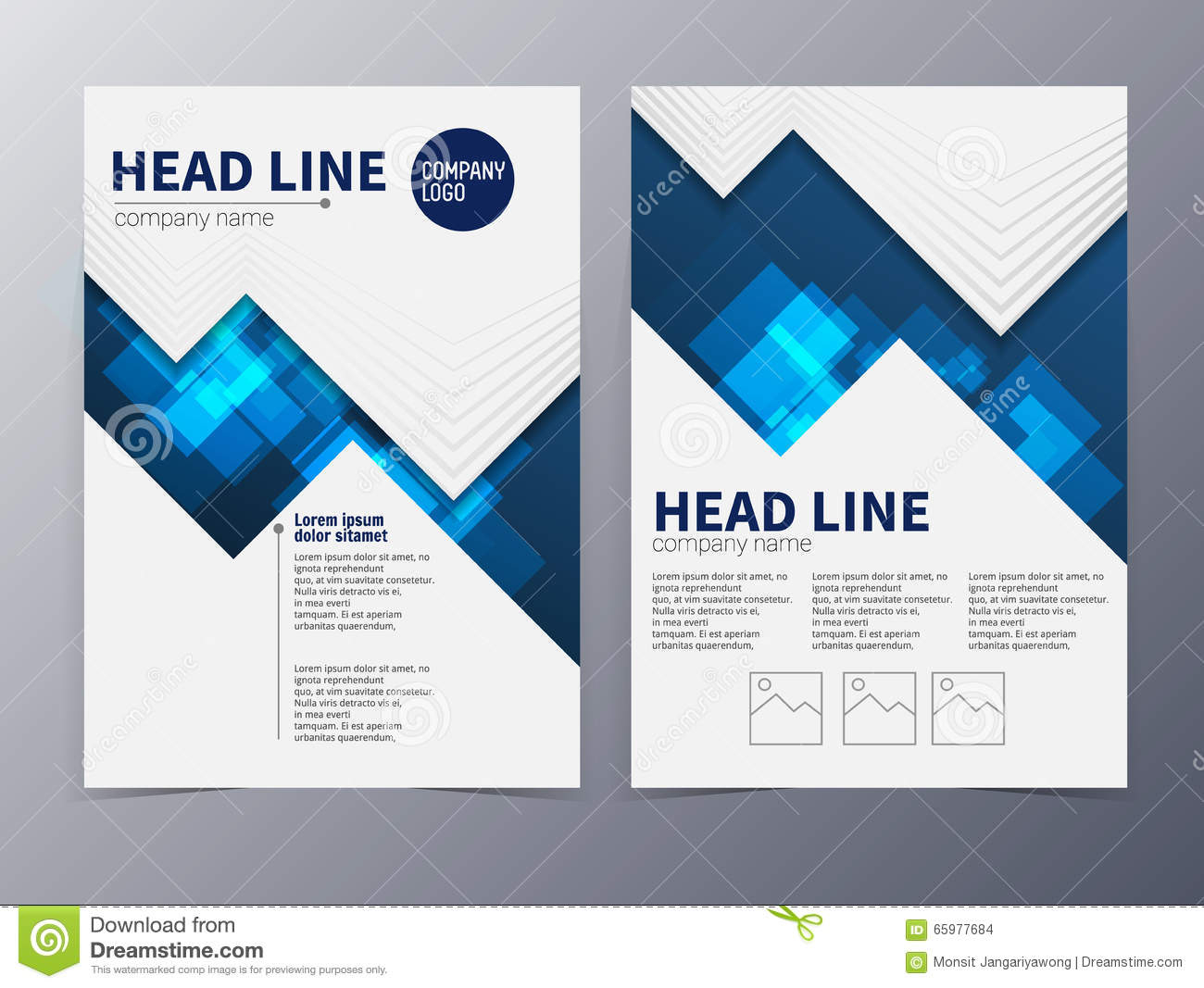 Business and Technology Brochure Design Template Vector Tri-fold  Pertaining To Technical Brochure Template