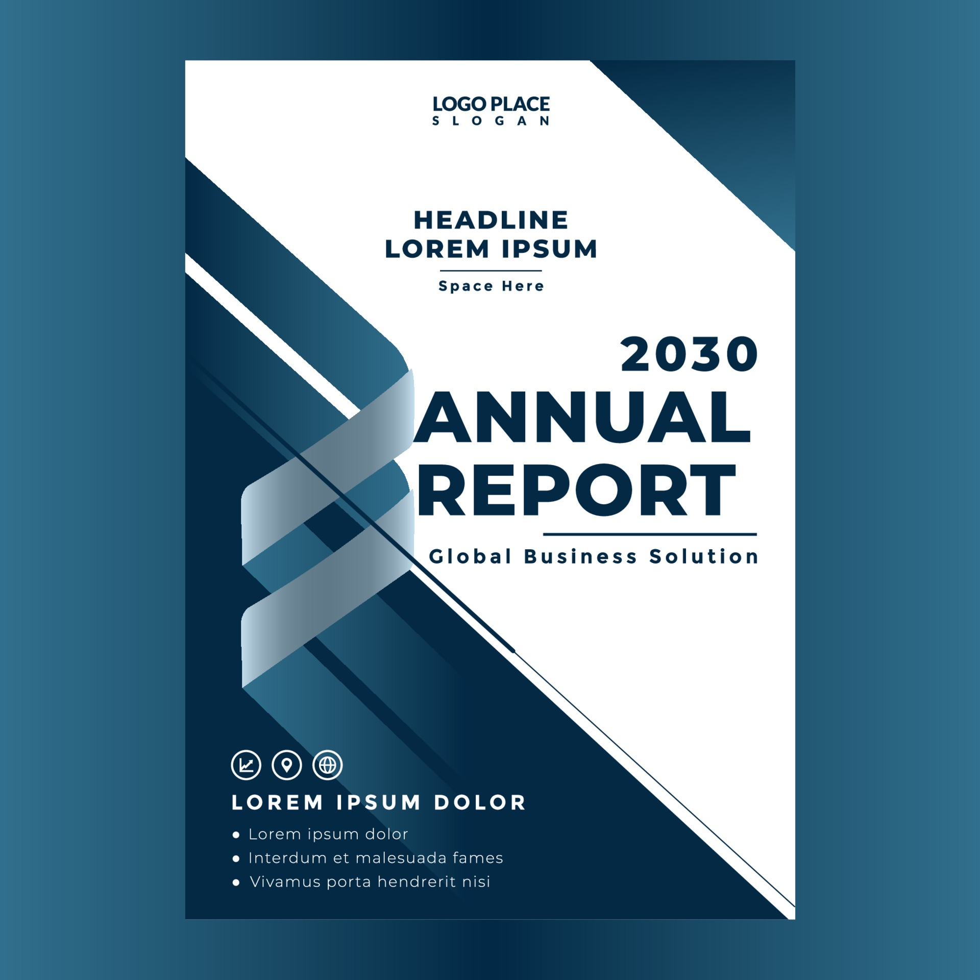 Business annual report cover page design template 10 Vector  Within Report Front Page Template