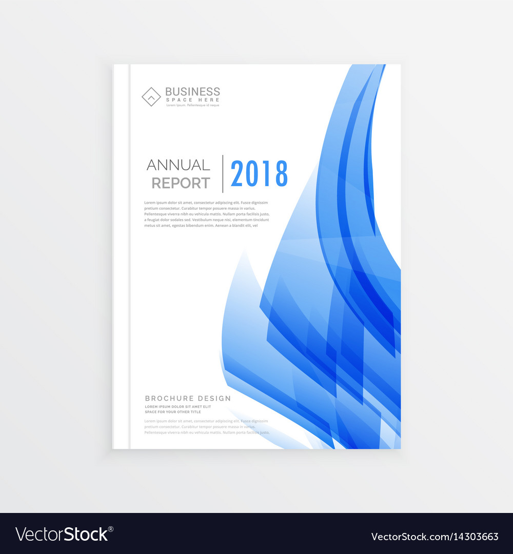 Business annual report cover page template in a10 Vector Image In Cover Page For Annual Report Template