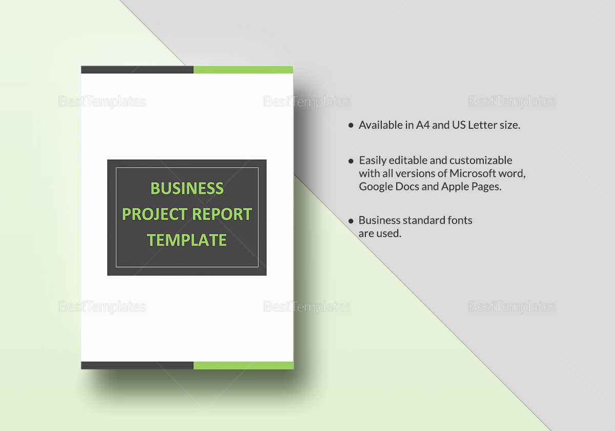 Business Project Report Template in Word, Google Docs, Apple Pages For Ms Word Templates For Project Report