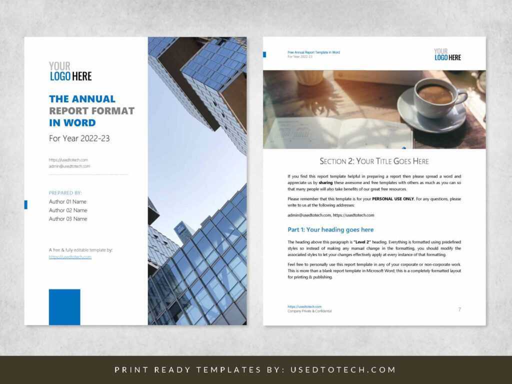 Business Report Template In Word Format Used To Tech For Company