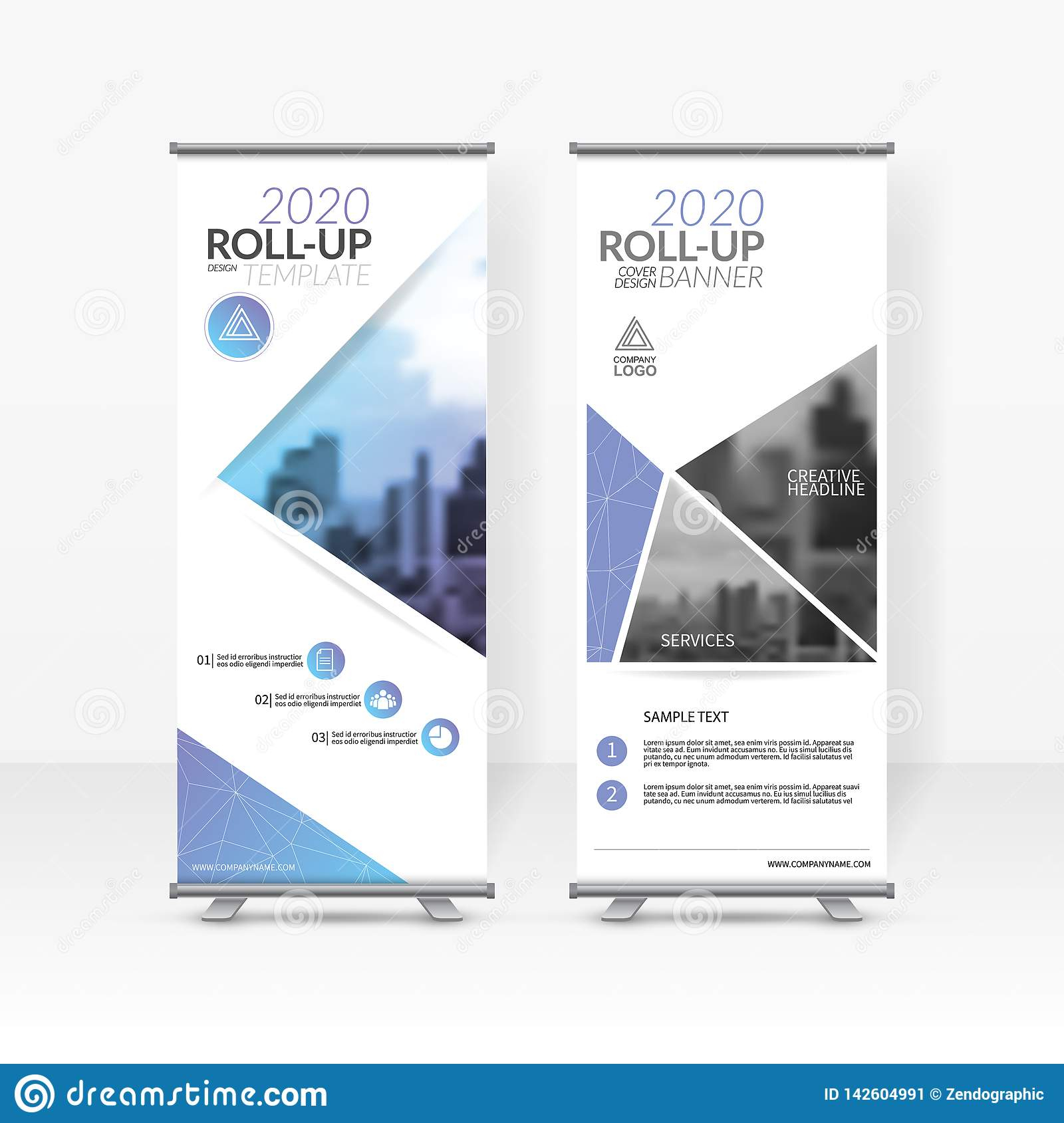 Business Roll Up Design Template, X-stand, Vertical Flag-banner
