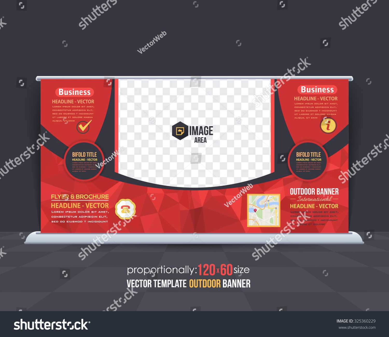 Business Theme Outdoor Banner Horizontal Website: Stock