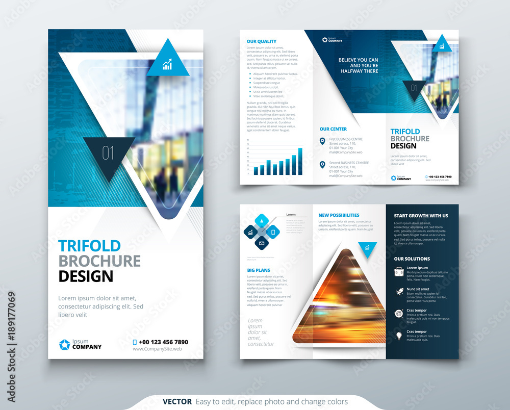 Business tri fold brochure design