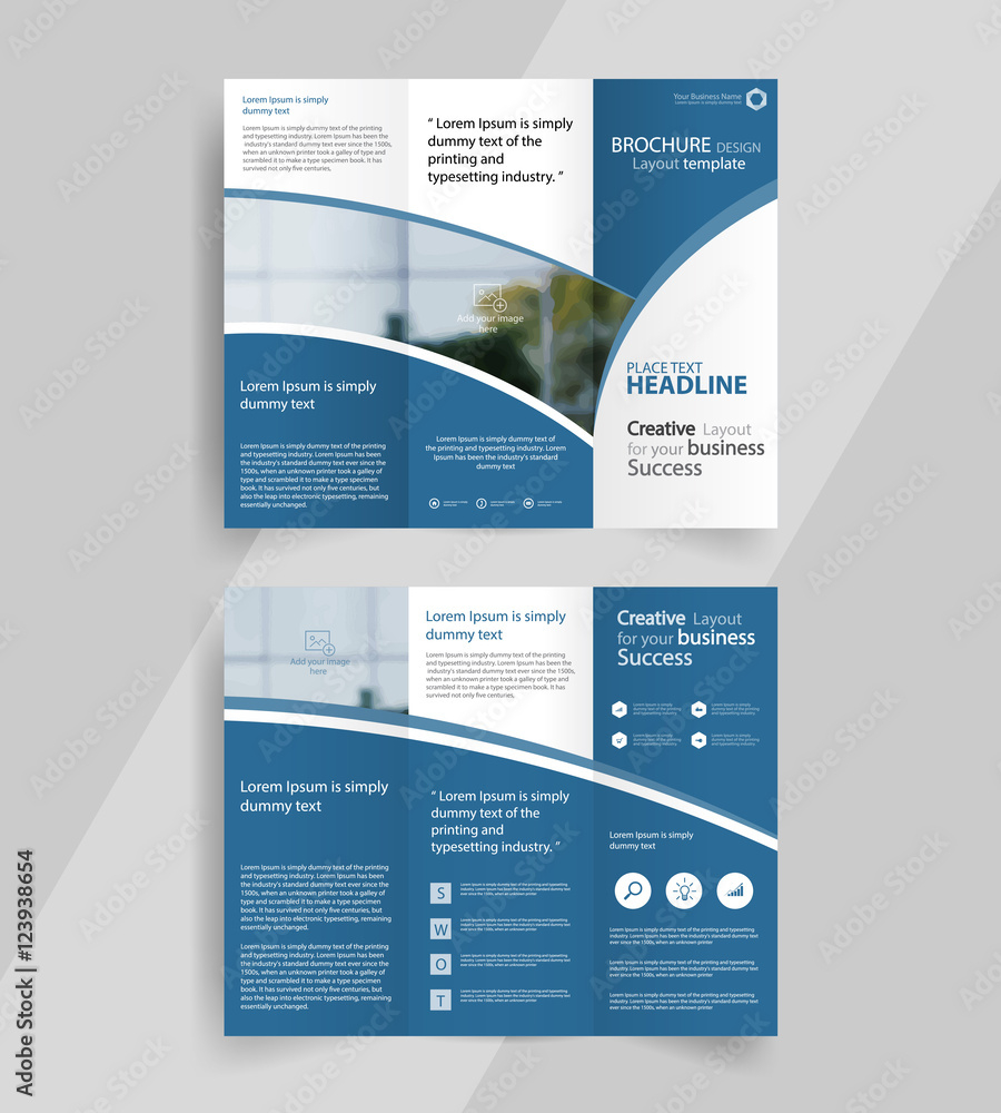 business tri-fold brochure layout design ,vector a10 brochure  For Adobe Tri Fold Brochure Template