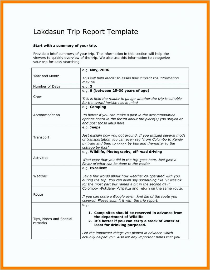 Business Trip Report - 10+ Examples, Format, Pdf  Examples With Regard To Business Trip Report Template Pdf