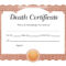 Buy Death Certificate Online – Order Docs Online For Fake Death Certificate Template