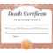 Buy Death Certificate Online – Order Docs Online For Fake Death Certificate Template