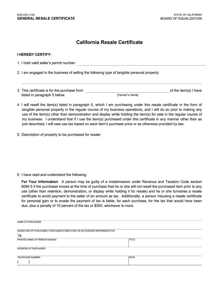 ca resale certificate: Fill out & sign online  DocHub Pertaining To Resale Certificate Request Letter Template