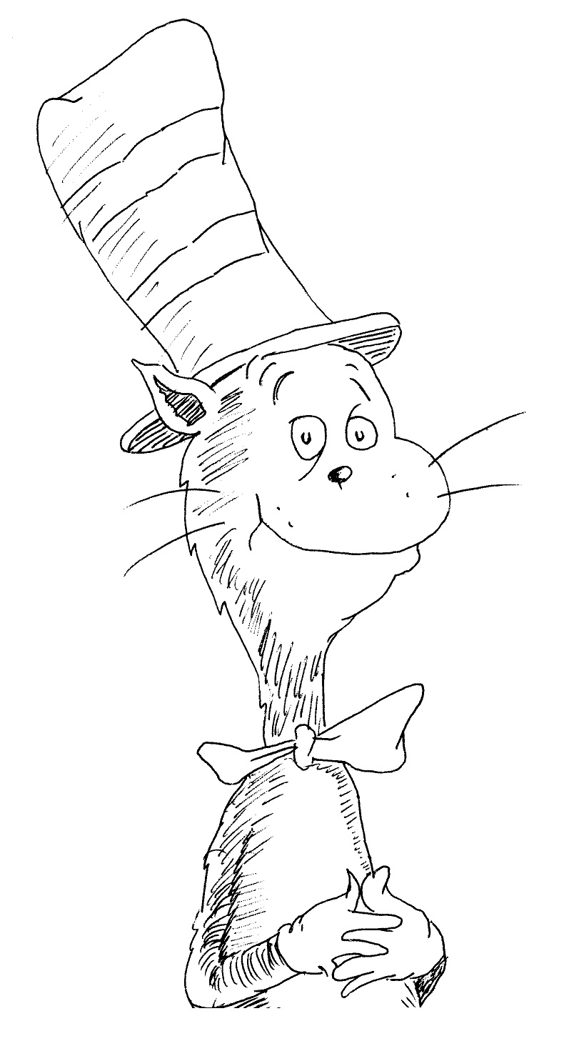 Cat In The Hat Pictures To Print - Coloring Home In Blank Cat In The Hat Template