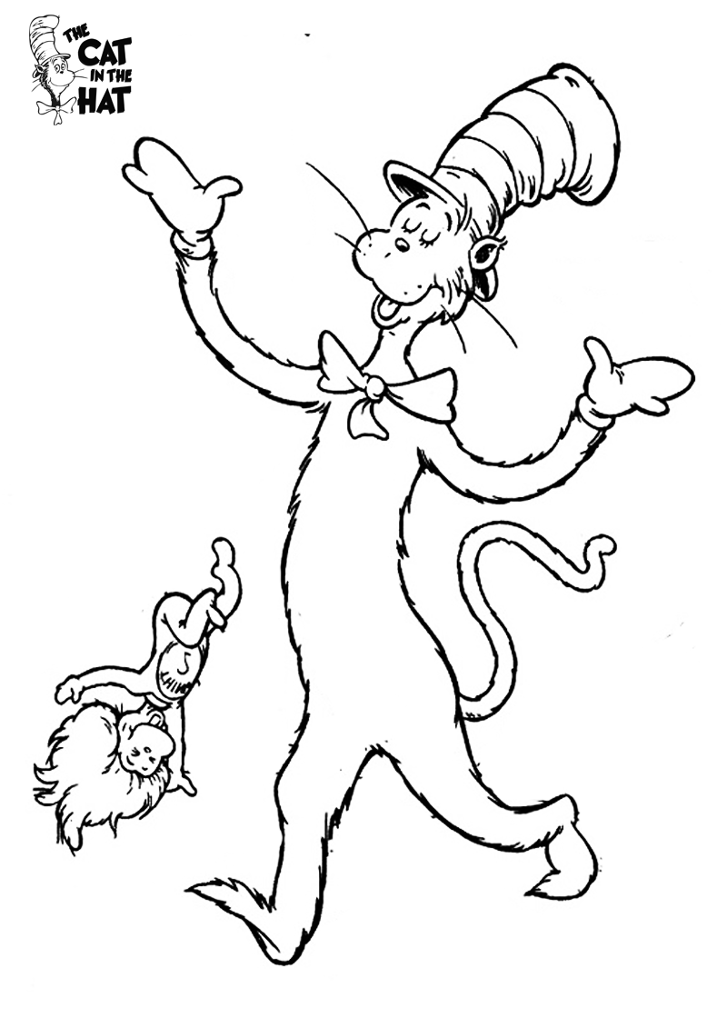 Cat In The Hat Pictures To Print - Coloring Home