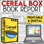 Cereal Box Book Report Project  Book Report Template  Intended For Cereal Box Book Report Template