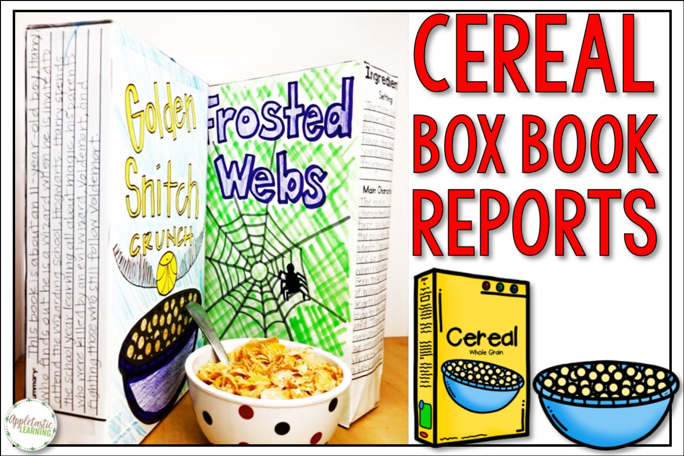 Cereal Box Book Reports - A Fun Alternative! - Appletastic Learning Regarding Cereal Box Book Report Template