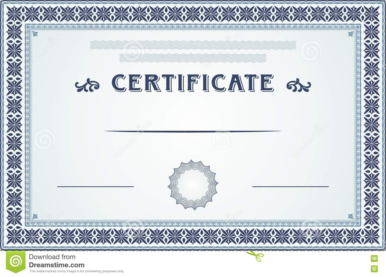 Certificate Border And Template Design Stock Vector – Illustration  Intended For Certificate Border Design Templates