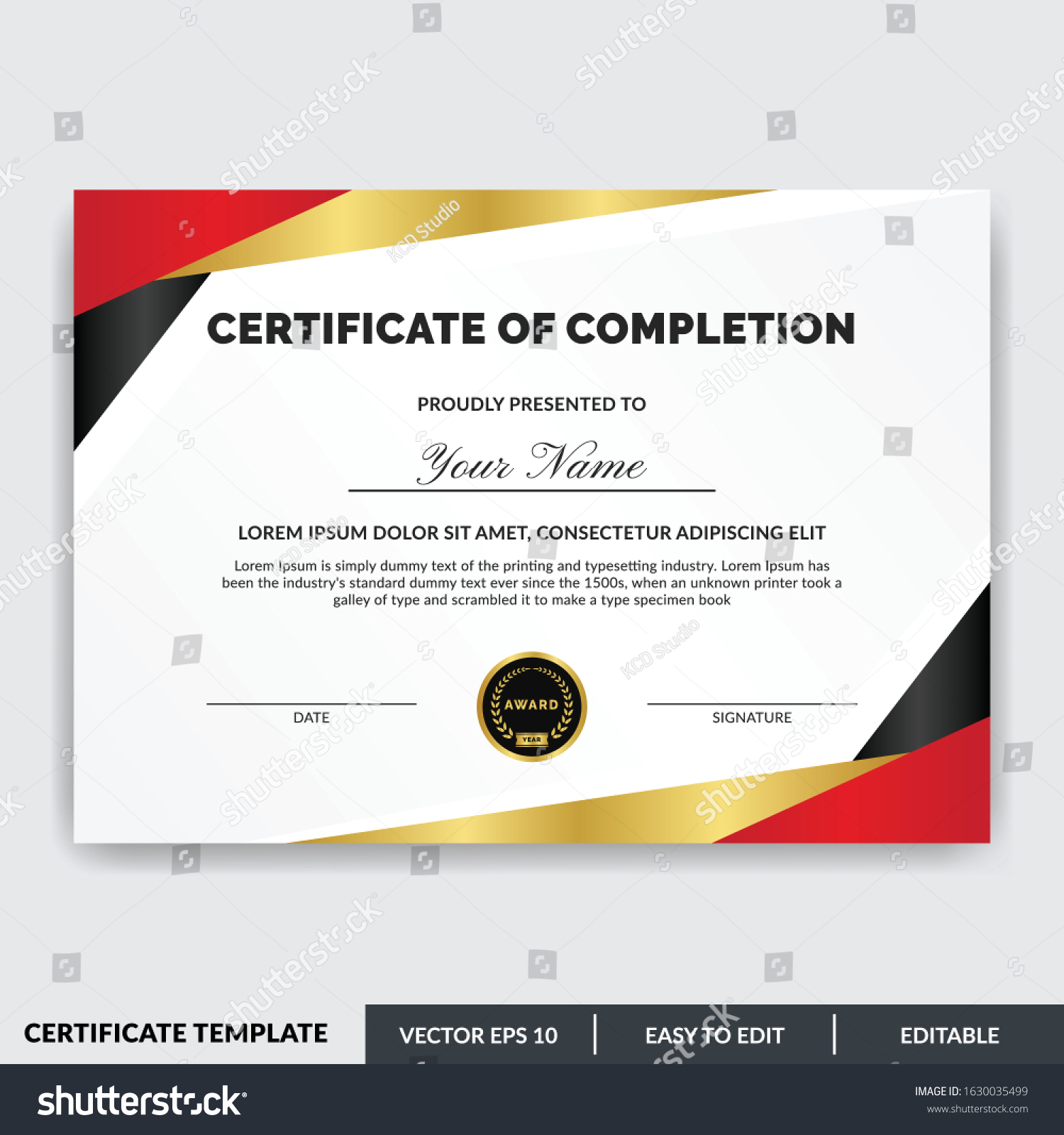 Certificate Completion Template Honor Successful Completion Stock  In Certificate Template For Project Completion