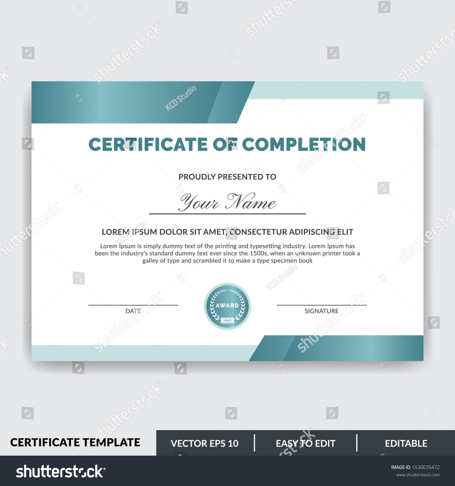 Certificate Completion Template Honor Successful Completion Stock  Pertaining To Certificate Template For Project Completion