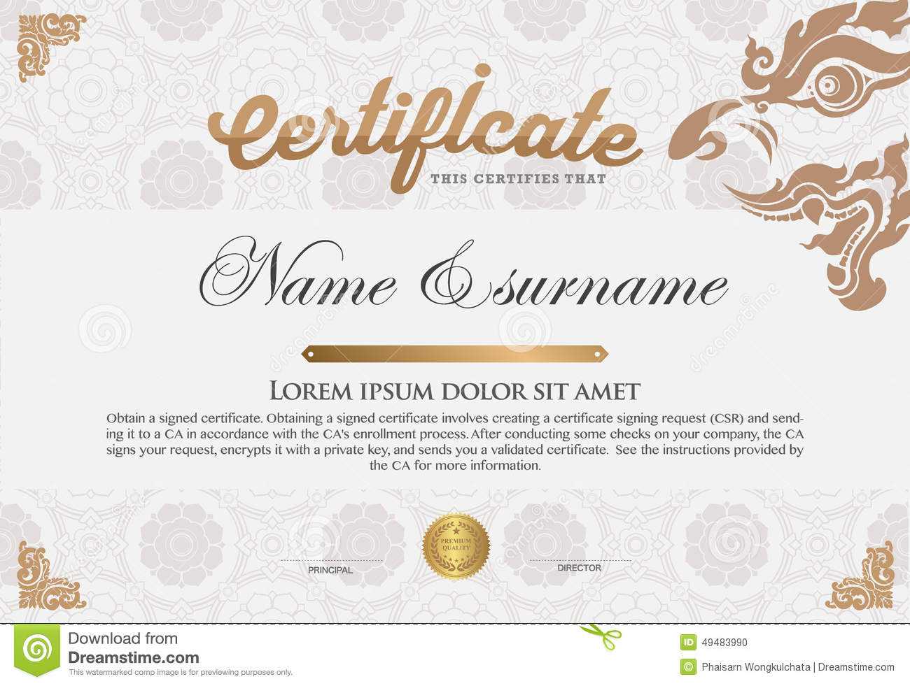 Certificate Design Template