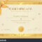 Certificate Diploma Completion Template Background Gold Stock  Intended For Scroll Certificate Templates