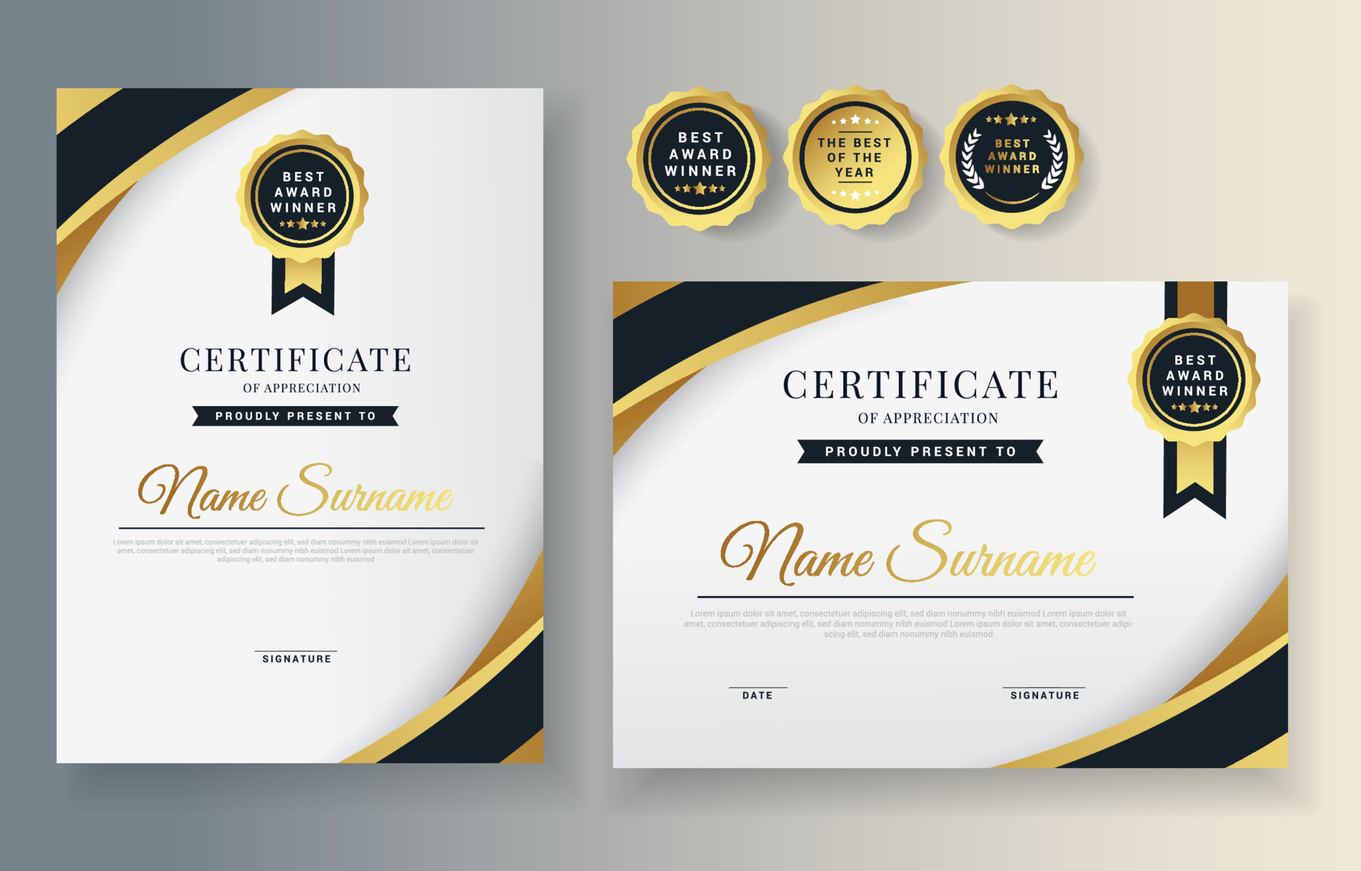 Certificate for Best Performance Award Termplate 10 Vector  With Regard To Best Performance Certificate Template