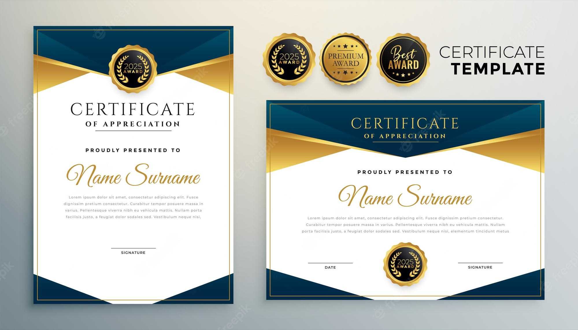 Certificate Images – Free Download On Freepik With High Resolution Certificate Template