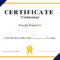 Certificate Of Achievement Blank Printable Template In PDF & Word With Free Printable Certificate Of Achievement Template