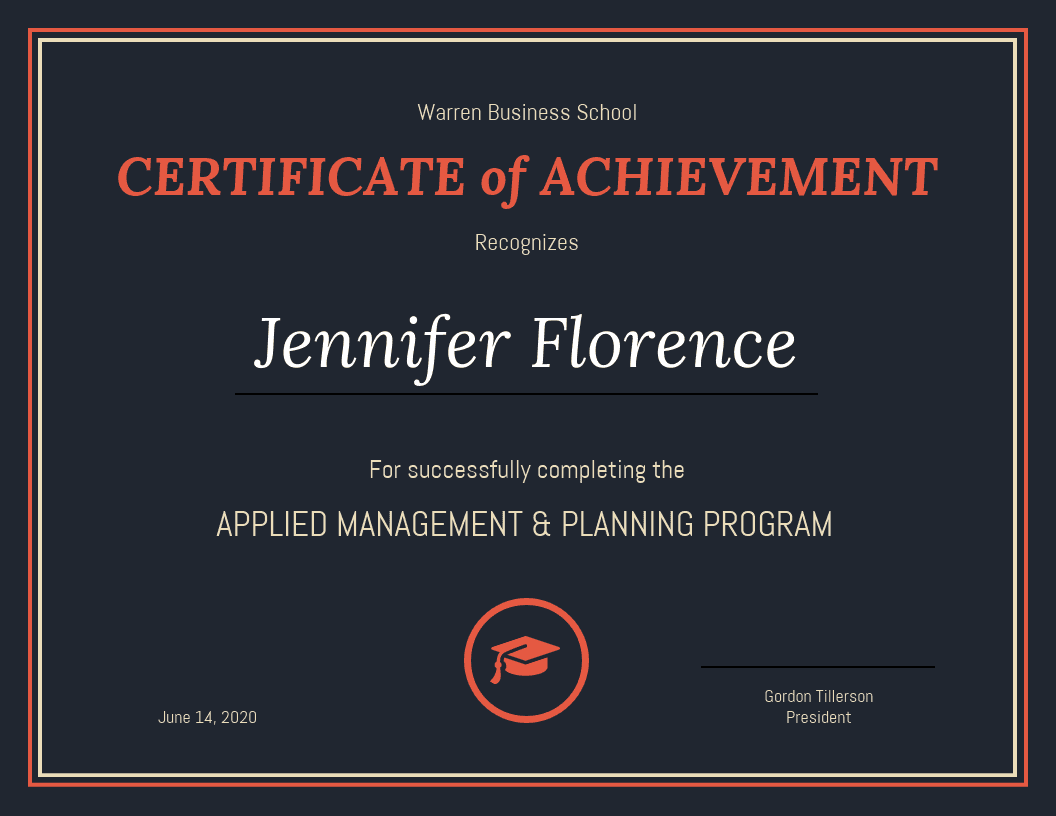 Certificate Of Achievement Intended For Certificate Of Attainment Template