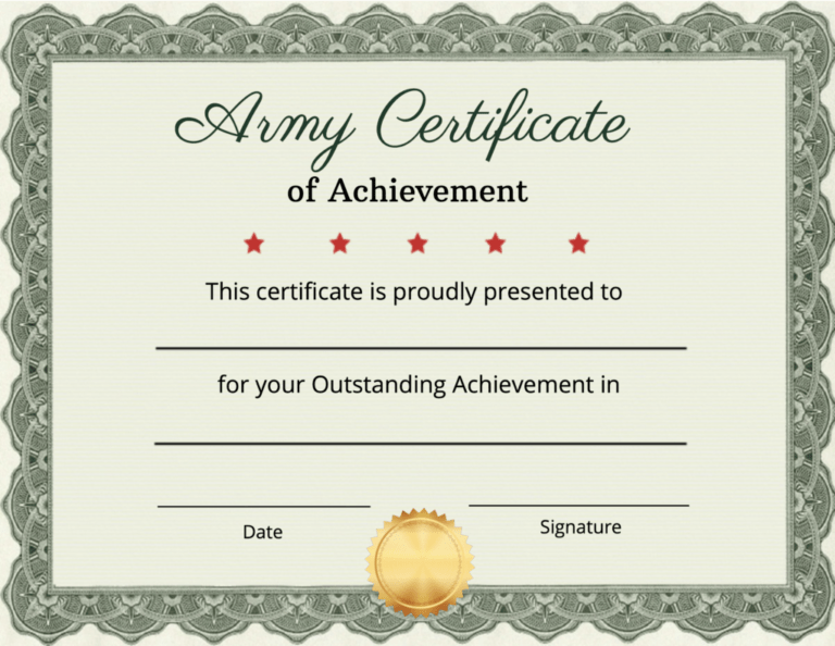 Certificate Of Achievement Templates – SimpleCert With Certificate Of ...