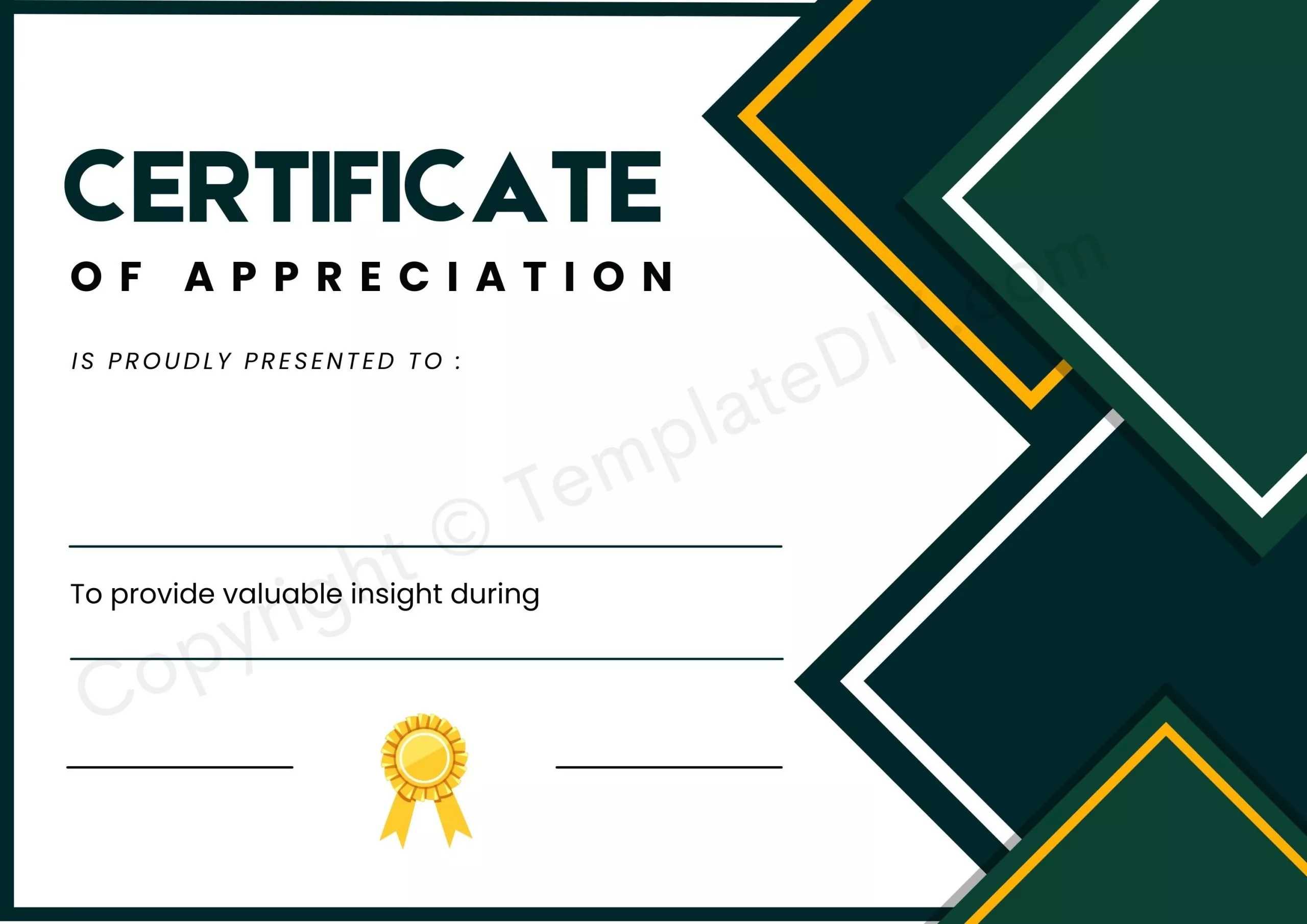 Certificate of Appreciation Blank Printable Template in PDF & Word With Certificate Of Excellence Template Word Certificate of Appreciation Blank Printable Template in PDF & Word With Certificate Of Excellence Template Word