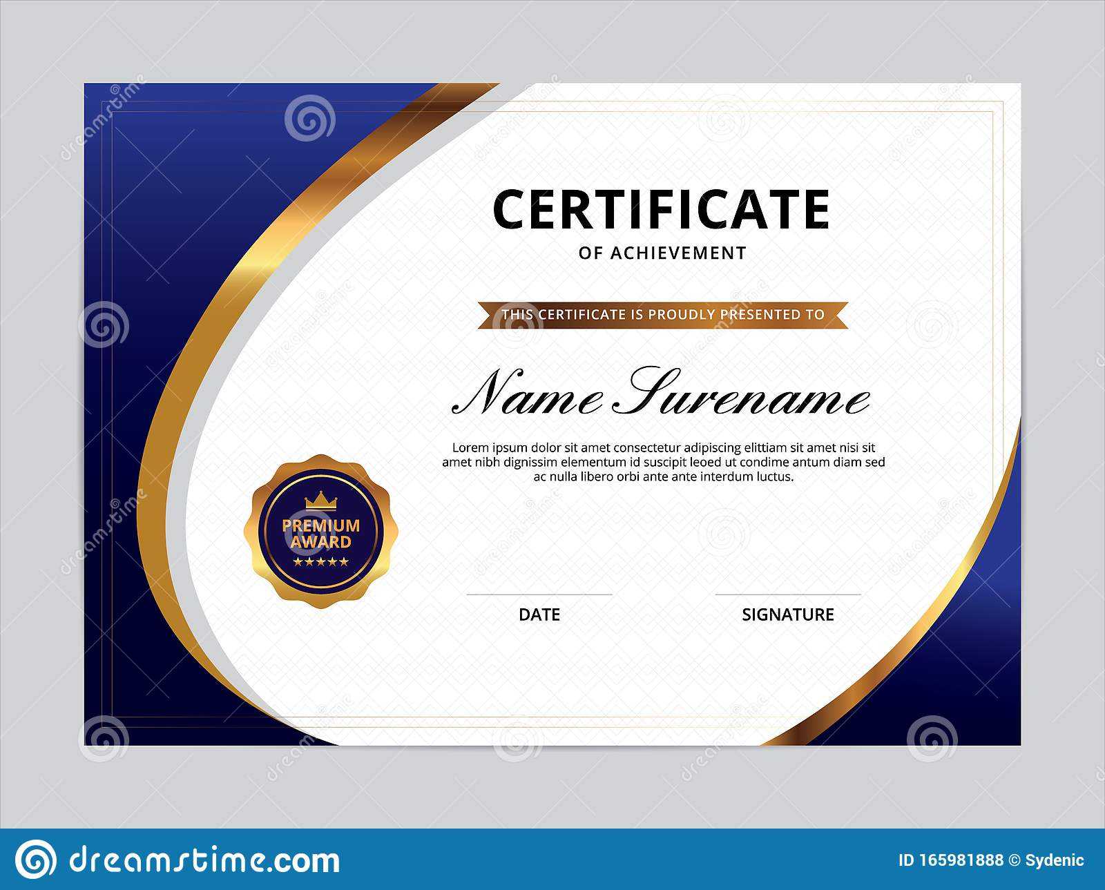 Certificate of Appreciation Template Design Stock Vector  Intended For Gratitude Certificate Template