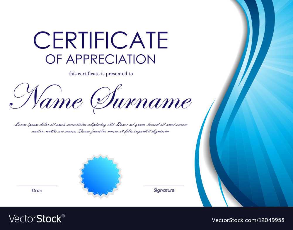 Certificate of appreciation template Royalty Free Vector Throughout Free Certificate Of Appreciation Template Downloads Certificate of appreciation template Royalty Free Vector Throughout Free Certificate Of Appreciation Template Downloads