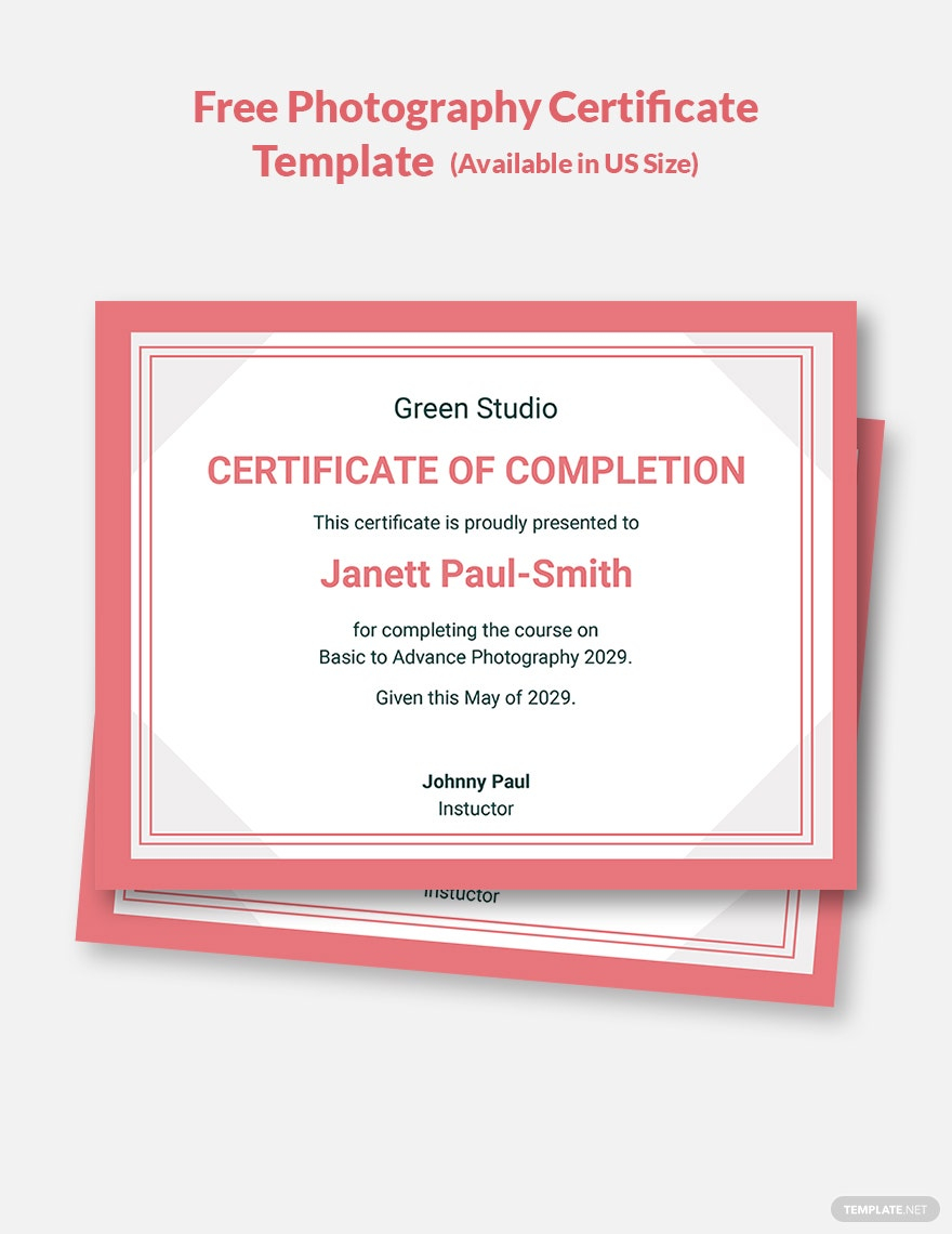 Certificate Of Authenticity Photography Template - Word  Template.net