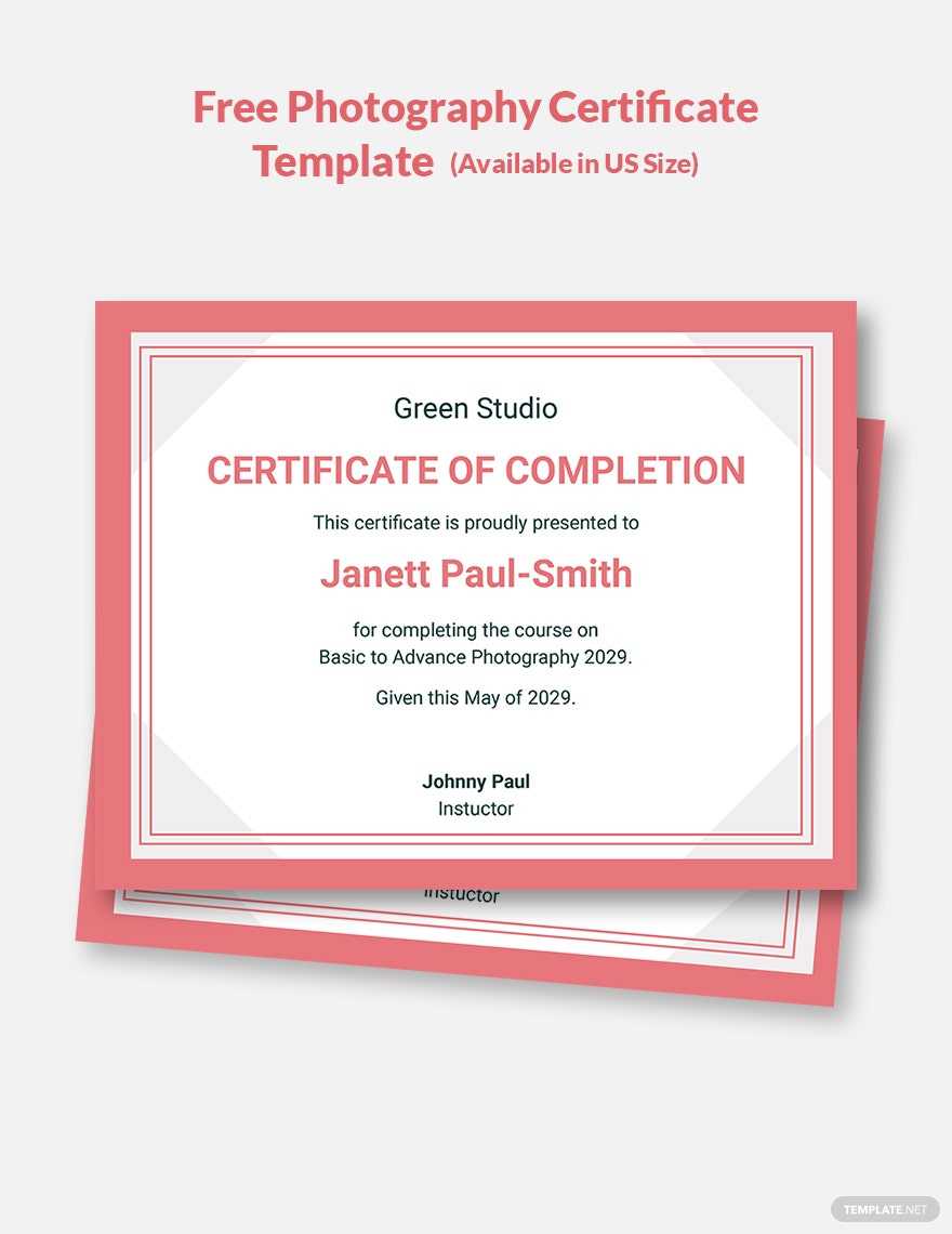 Certificate Of Authenticity Photography Template – Word  Template