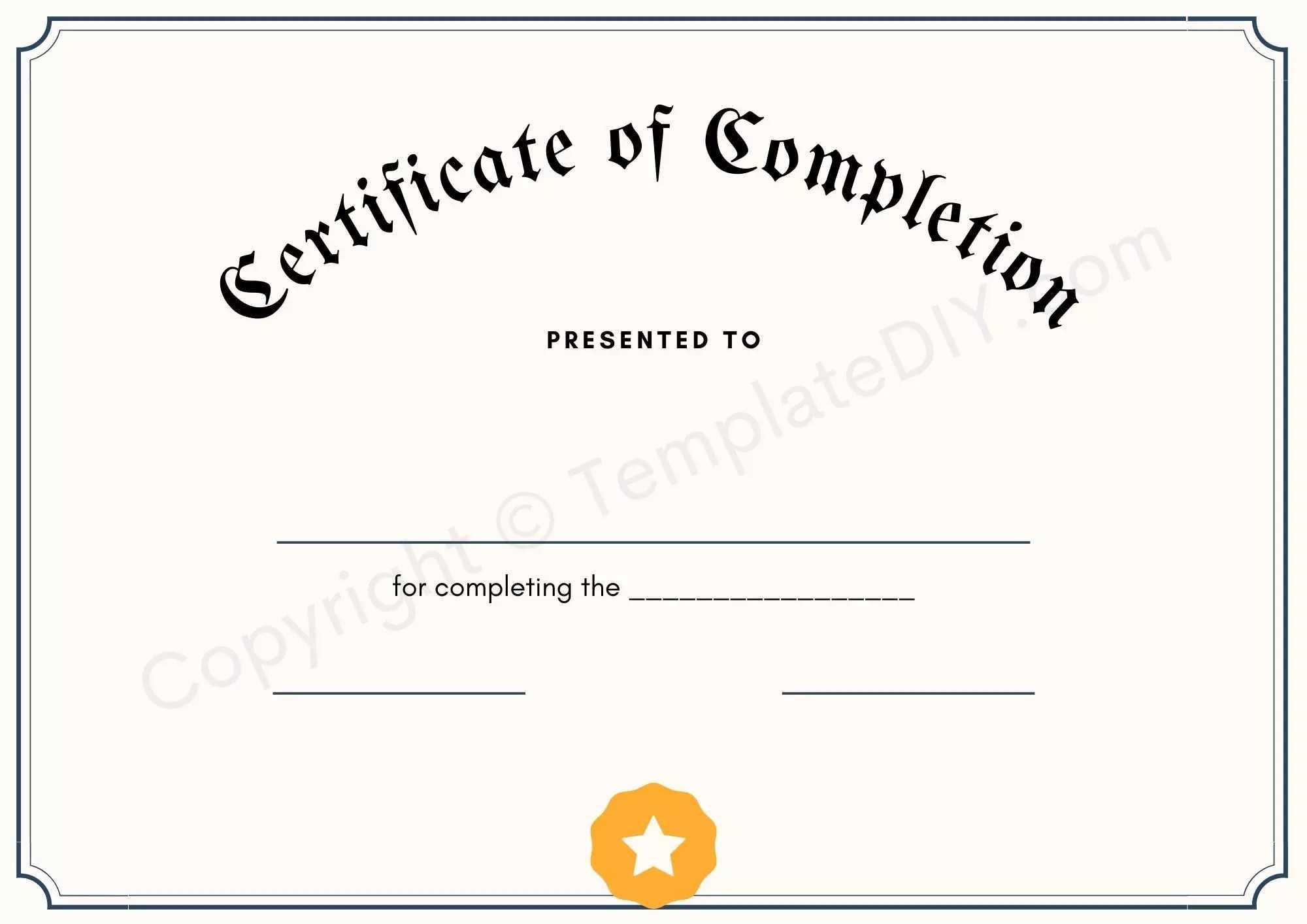 Certificate of Completion Blank Printable Template in PDF & Word Throughout Certificate Of Completion Free Template Word Certificate of Completion Blank Printable Template in PDF & Word Throughout Certificate Of Completion Free Template Word