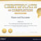 Certificate Of Completion Template Gold Royalty Free Vector Throughout Certification Of Completion Template