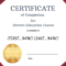 Certificate Of Completion Templates – SimpleCert For Free Training Completion Certificate Templates